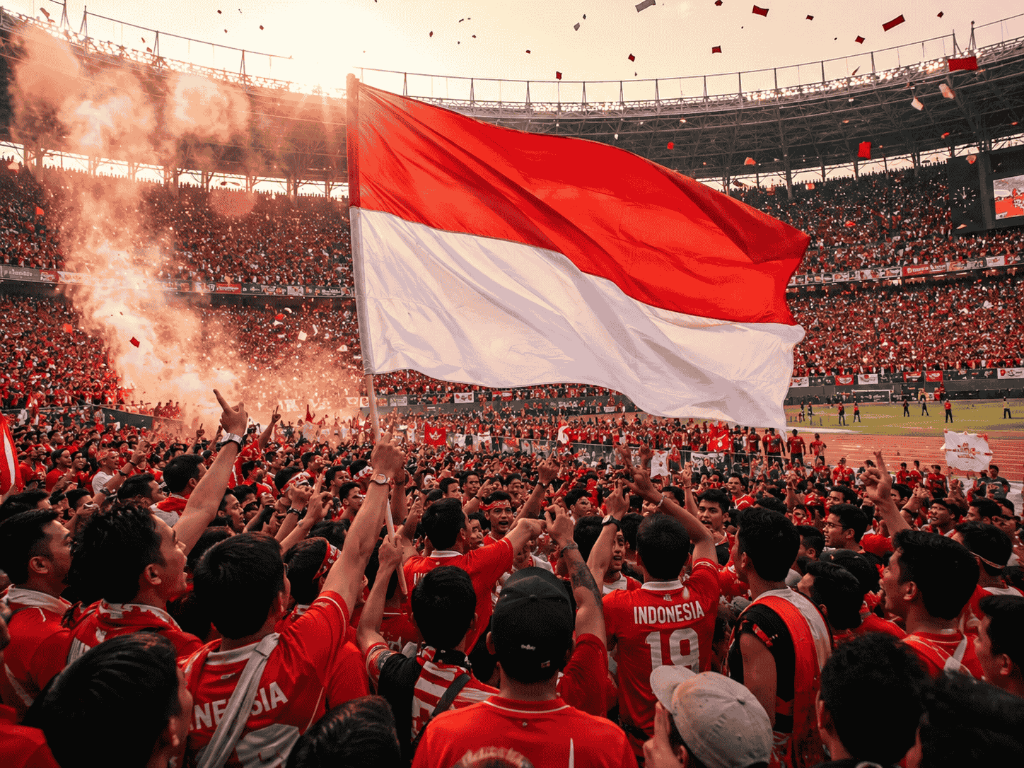 Suporter Garuda Indonesia di stadion